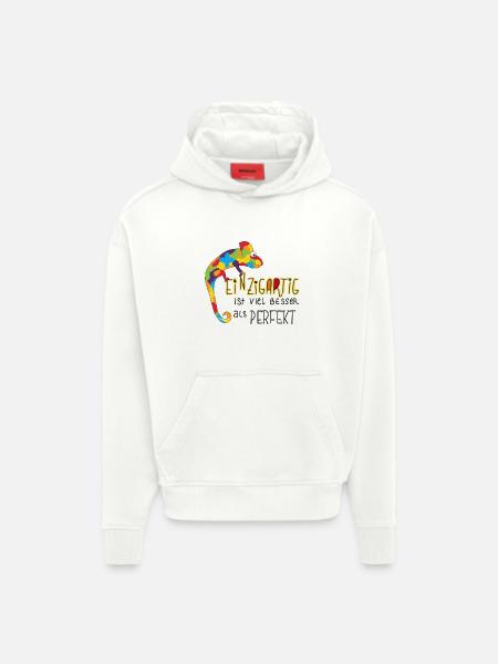 einzigartiges Chamäleon - Hoodie- made by SPREAD - OFF WHITE