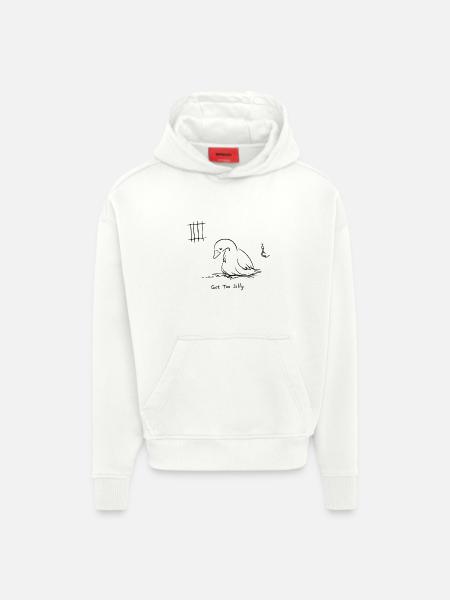 Got Too Silly - Funny Goose - Hoodie- made by SPREAD - OFF WHITE