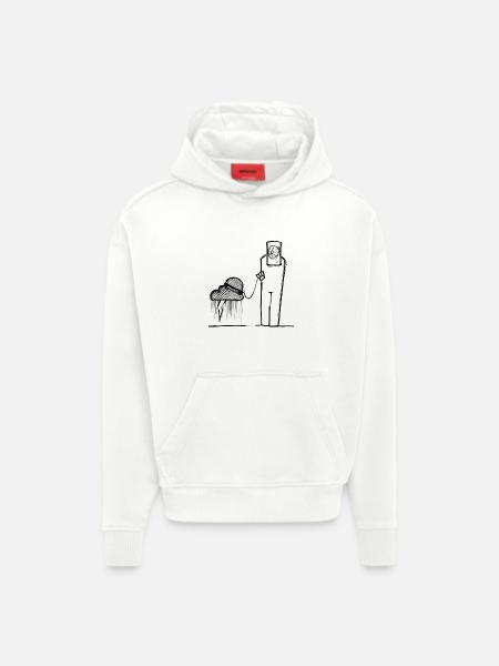 Walking to Tormenta - Hoodie- made by SPREAD  - OFF WHITE