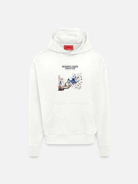 Wonders in Practice - Hoodie- made by SPREAD - OFF WHITE