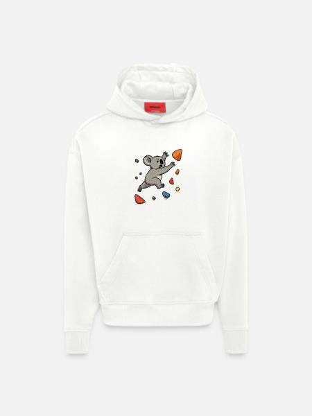 Koala Bouldern Dyno – Kletter Sprung - Hoodie- made by SPREAD - OFF WHITE