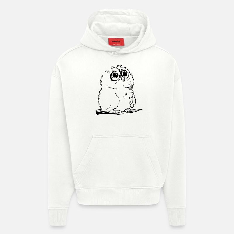 Niedliche Eule - Hoodie- made by SPREAD  - OFF WHITE