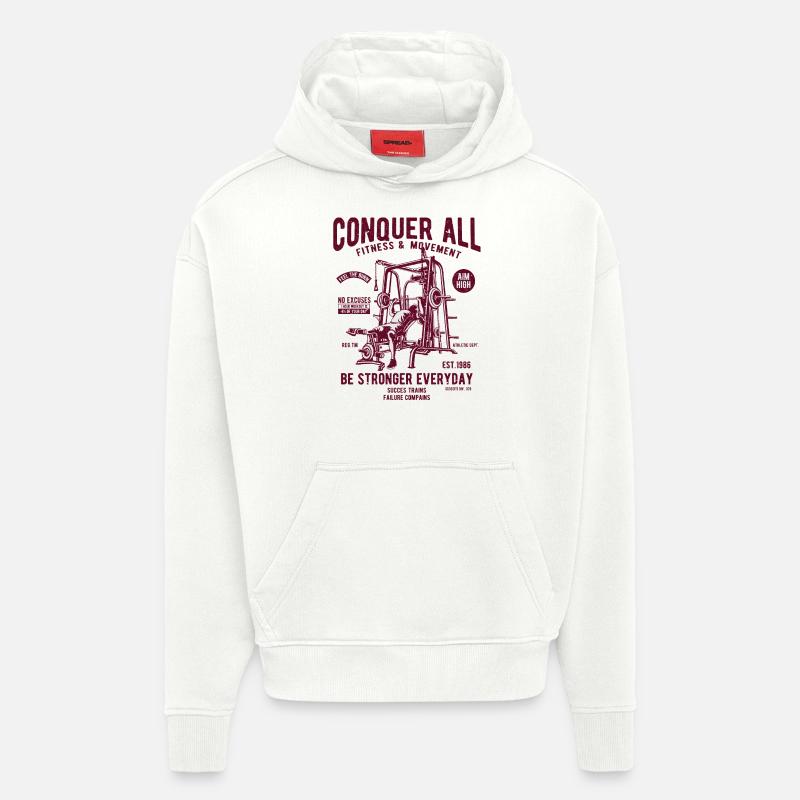 Conquer All - Hoodie- made by SPREAD  - OFF WHITE