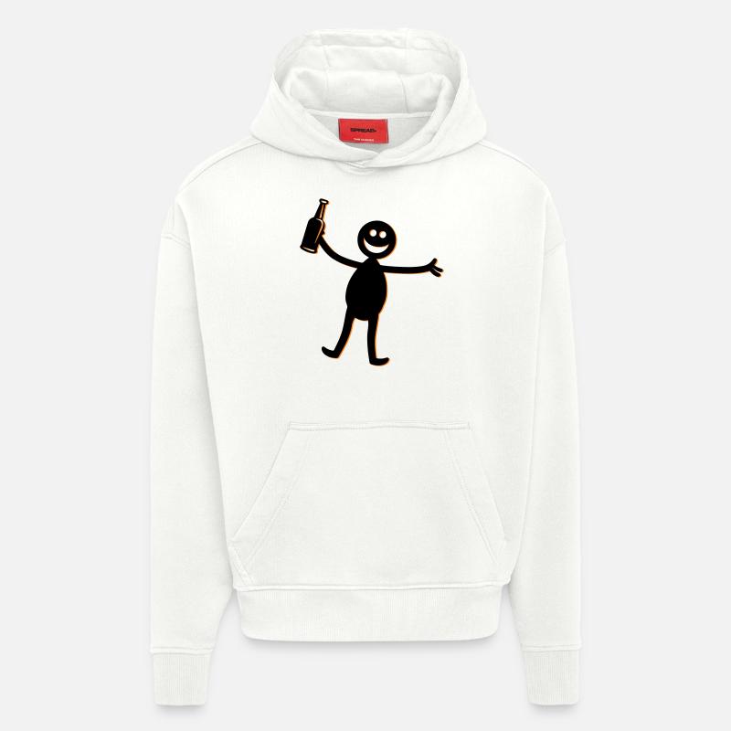 Bier Party Silhouette - Hoodie- made by SPREAD  - OFF WHITE
