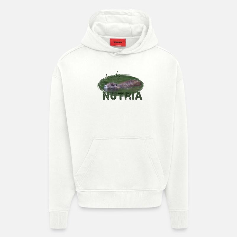 Nutria Biber Biberratte Wasserratte - Hoodie- made by SPREAD  - OFF WHITE