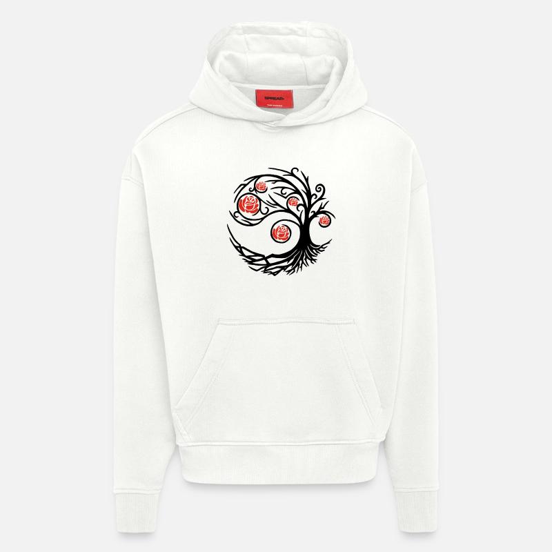 Seltsame schwarze Rose - Hoodie- made by SPREAD  - OFF WHITE