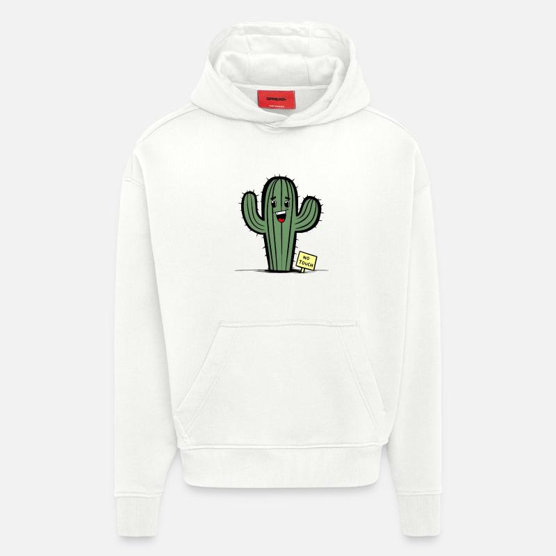 Je ne peux pas y toucher - Sweat à capuche bio épais oversize fabriqué en UE - OFF WHITE