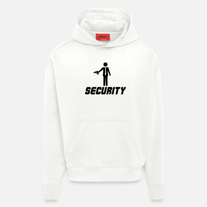 Sécurité - Sweat à capuche bio épais oversize fabriqué en UE - OFF WHITE