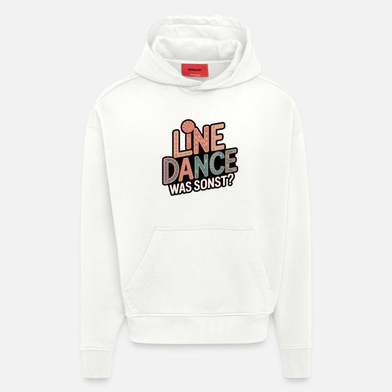 Danse en ligne Quoi d’autre ? - Sweat à capuche bio épais oversize fabriqué en UE - OFF WHITE
