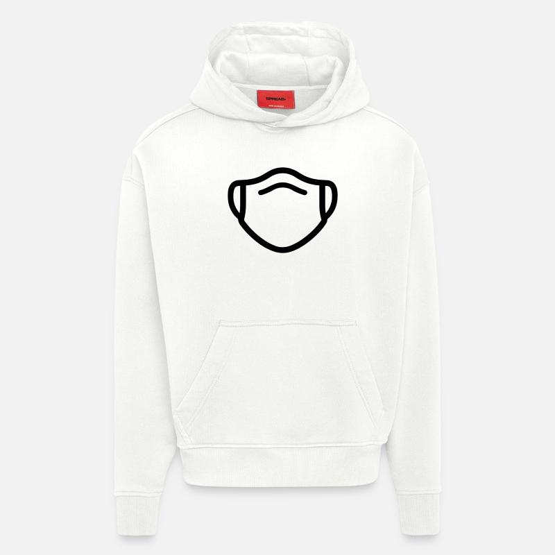 masque - Sweat à capuche bio épais oversize fabriqué en UE - OFF WHITE