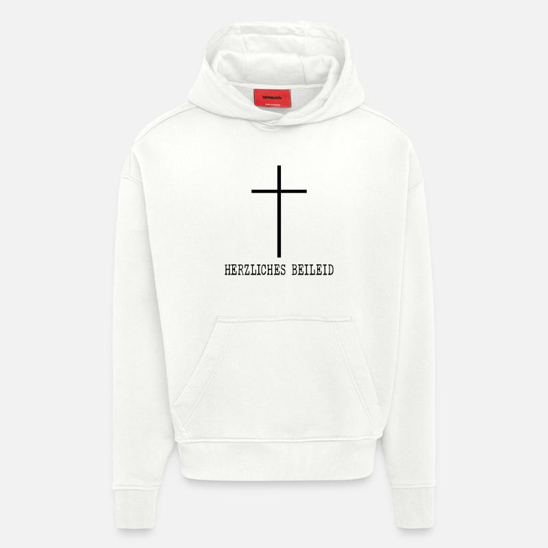 Herzliches Beileid Trauer - Hoodie- made by SPREAD - OFF WHITE
