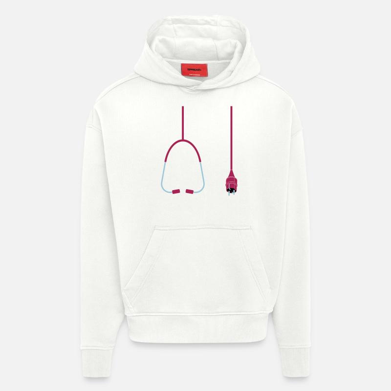 Stethoscop Power - Hoodie- made by SPREAD  - OFF WHITE