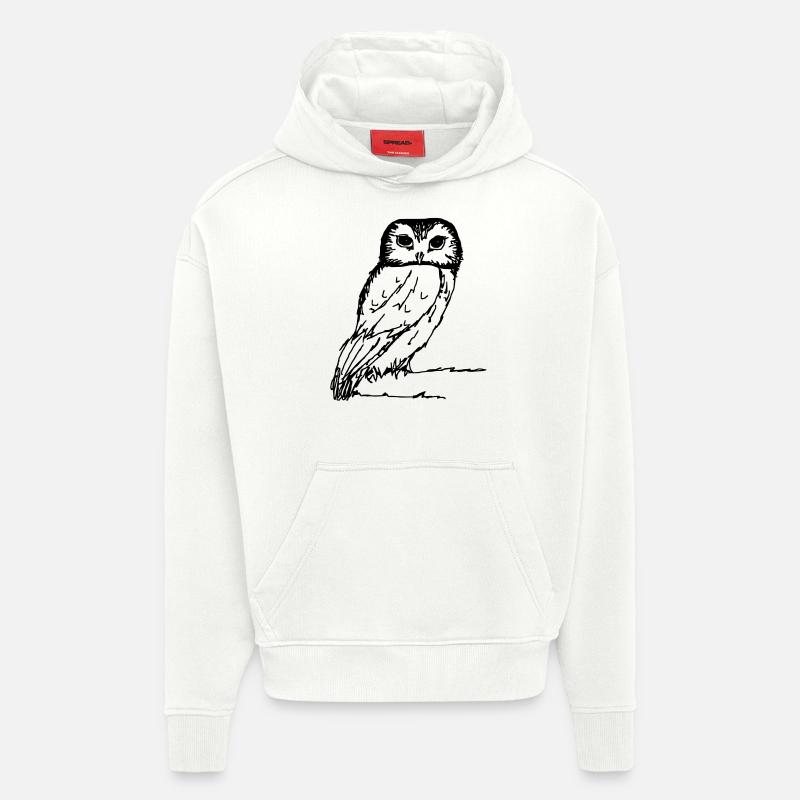 Buhu - Sweat à capuche bio épais oversize fabriqué en UE - OFF WHITE