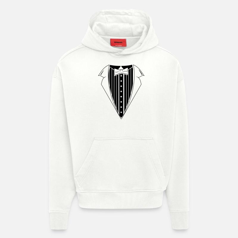 Anzug mit Fliege - Hoodie- made by SPREAD  - OFF WHITE