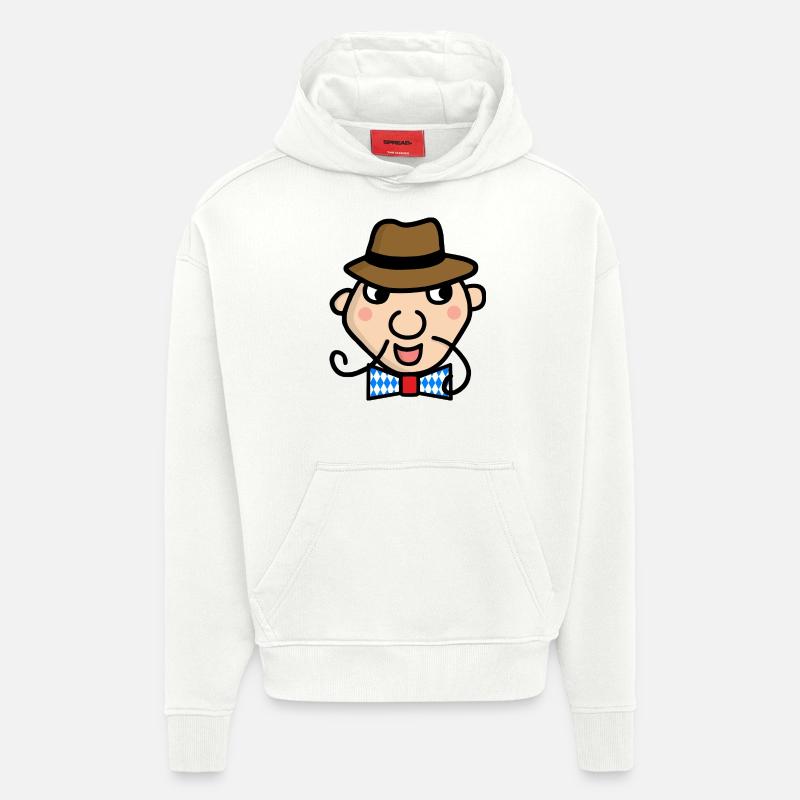 Bayer mit Fliege - Hoodie- made by SPREAD - OFF WHITE