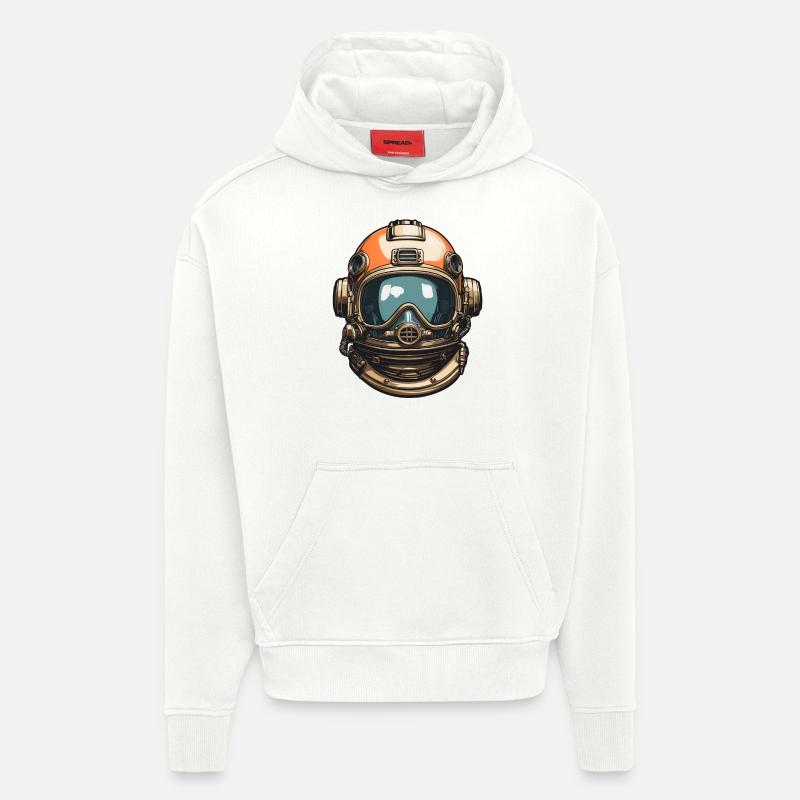 Casque Jetpilot - Sweat à capuche bio épais oversize fabriqué en UE - OFF WHITE