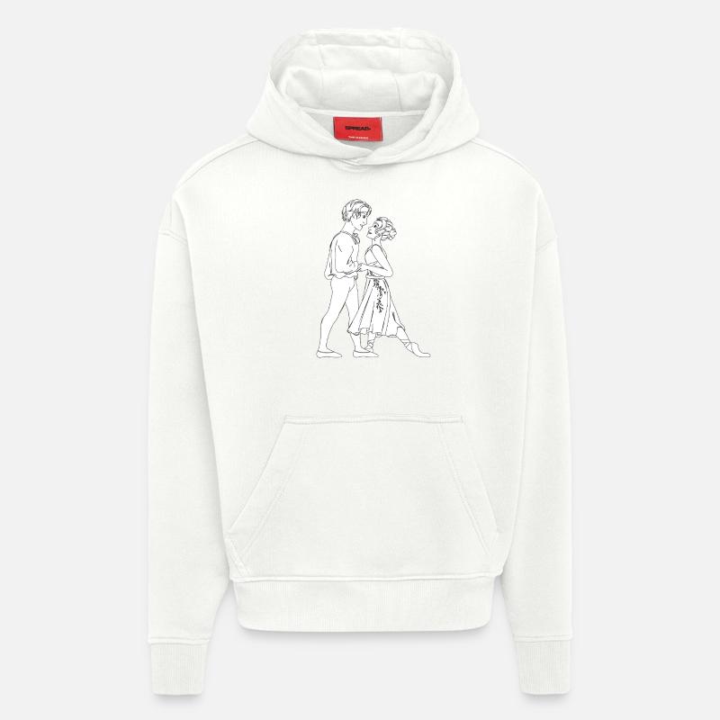 Danseurs de ballet - Sweat à capuche bio épais oversize fabriqué en UE - OFF WHITE