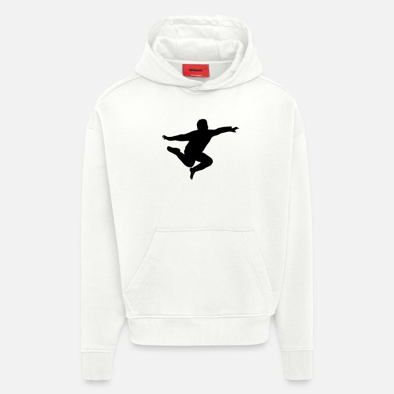 springender junge - Hoodie- made by SPREAD  - OFF WHITE