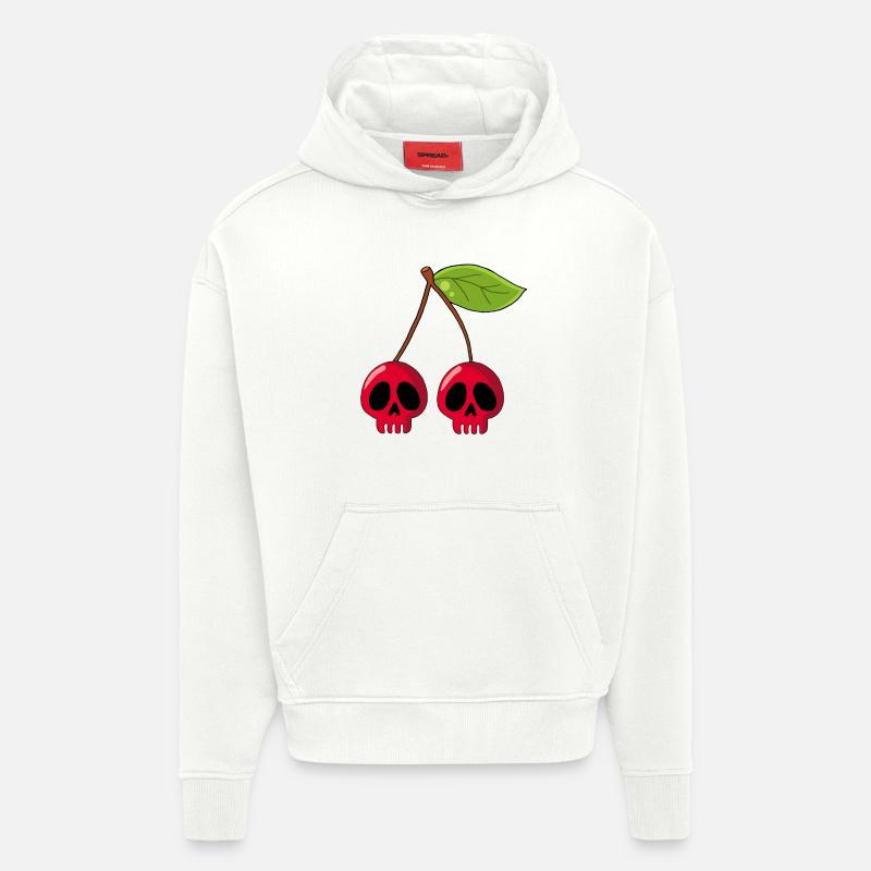 Kirschschädel - Hoodie- made by SPREAD  - OFF WHITE