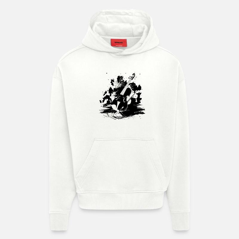 Violon - Sweat à capuche bio épais oversize fabriqué en UE - OFF WHITE