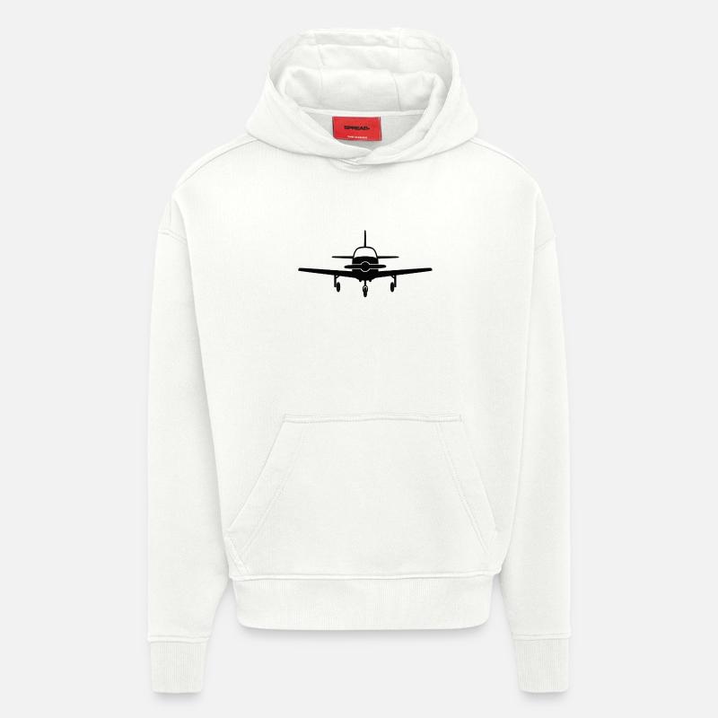 Frontale Flugzeug Silhouette - Hoodie- made by SPREAD  - OFF WHITE