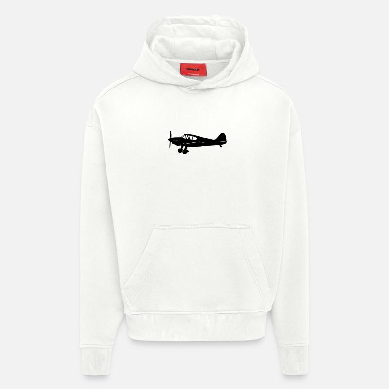 Messerschmitt Bf 108 Silhouette Flugzeug - Hoodie- made by SPREAD  - OFF WHITE