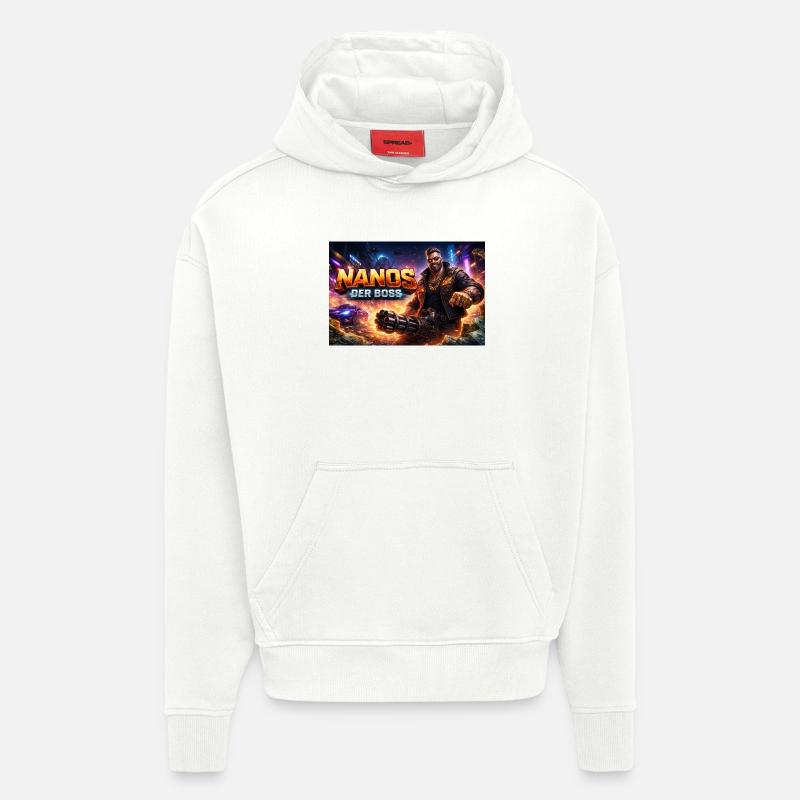 Nanos du Bøss - Sweat à capuche bio épais oversize fabriqué en UE - OFF WHITE