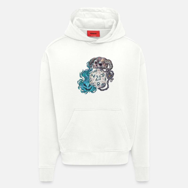 Rollenspiel Tabletop D20 Würfel Geschenk Warlock - Hoodie- made by SPREAD  - OFF WHITE