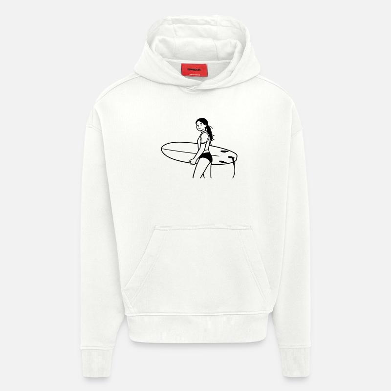 surf - Hoodie- made by SPREAD  - OFF WHITE