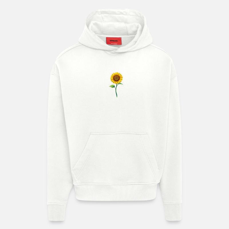 tournesol - Sweat à capuche bio épais oversize fabriqué en UE - OFF WHITE