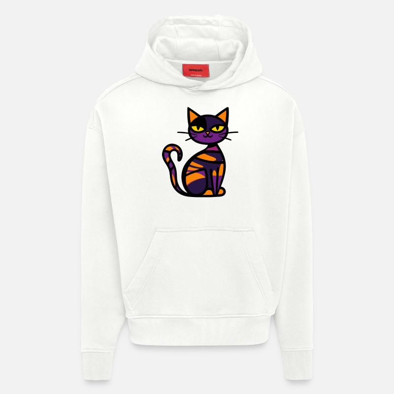 Cat Halloween Comic Cat - Hoodie- made by SPREAD  - OFF WHITE