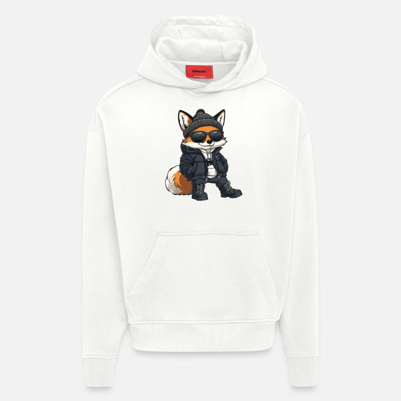 Fox Winter - Hoodie- made by SPREAD  - OFF WHITE