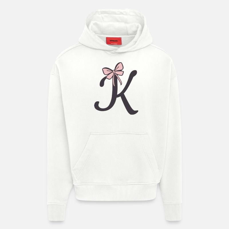 Anfangsbuchstabe K Schleifchen - Hoodie- made by SPREAD  - OFF WHITE