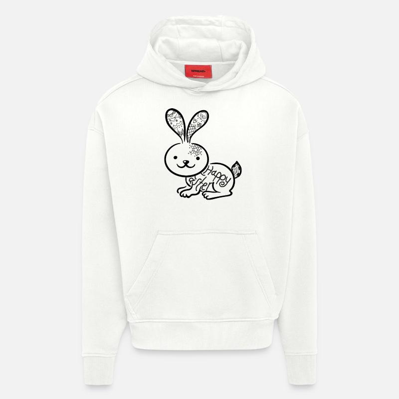 Osterbunny mit Mandala - Hoodie- made by SPREAD  - OFF WHITE