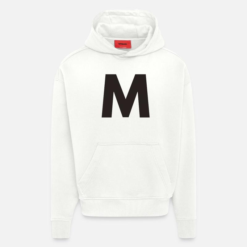 M - Sweat à capuche bio épais oversize fabriqué en UE - OFF WHITE