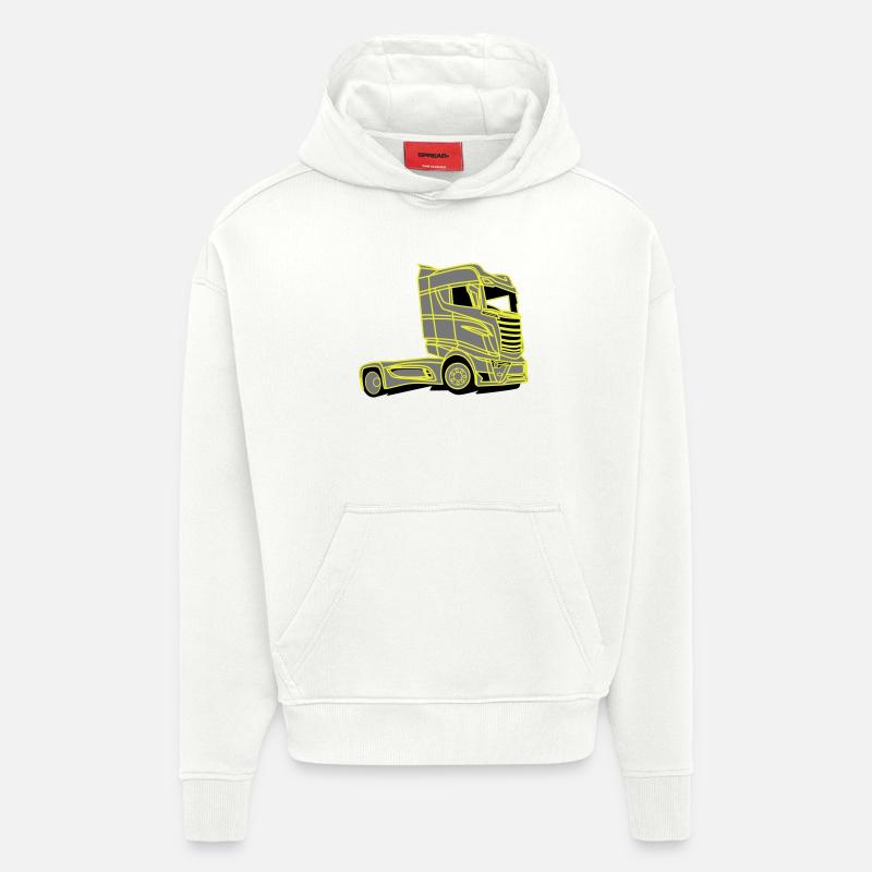Camion V8 Super R1000 Vabis - Sweat à capuche bio épais oversize fabriqué en UE - OFF WHITE