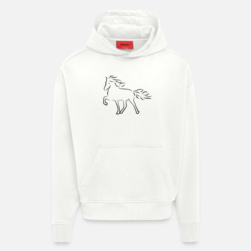 Cheval d’Islande - Sweat à capuche bio épais oversize fabriqué en UE - OFF WHITE