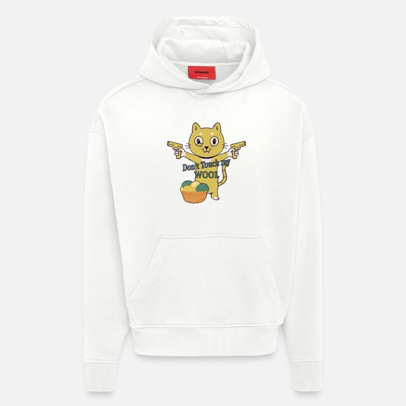 Don't touch my wool! - Hoodie- made by SPREAD - OFF WHITE