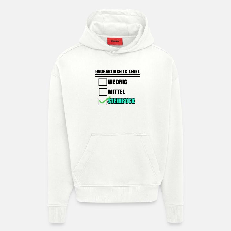 Astrologie Steinbock Statement Tierkreiszeichen - Hoodie- made by SPREAD  - OFF WHITE