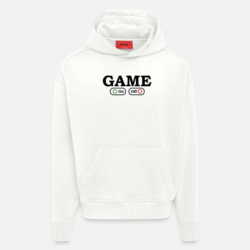 Spielmodus: Ein/Aus - Hoodie- made by SPREAD  - OFF WHITE