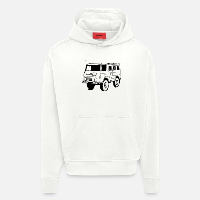 Raptgb9033 - Sweat à capuche bio épais oversize fabriqué en UE - OFF WHITE
