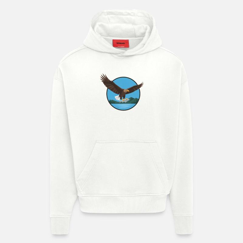 White-tailed eagle eagle - Hoodie- made by SPREAD  - OFF WHITE