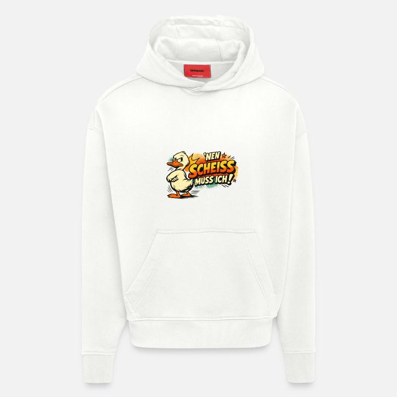 Einen Scheiss muss ich! Lustiges Statement - Hoodie- made by SPREAD  - OFF WHITE
