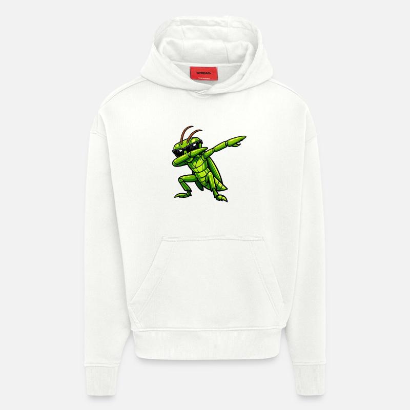 Dabbing Grasshopper - Hoodie- made by SPREAD  - OFF WHITE