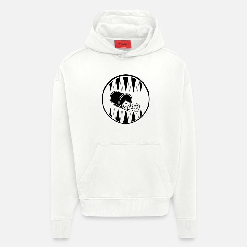 Backgammon | Board Game | Gift - Hoodie- made by SPREAD  - OFF WHITE