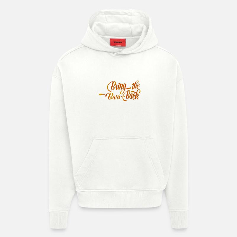 Ramenez la basse - Sweat à capuche bio épais oversize fabriqué en UE - OFF WHITE