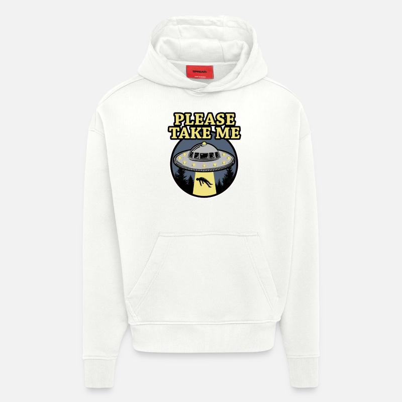 S'IL VOUS PLAÎT - Sweat à capuche bio épais oversize fabriqué en UE - OFF WHITE