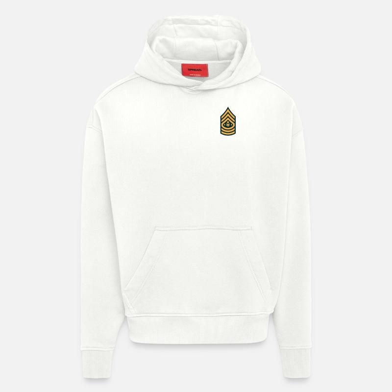 Sergent sergent de l’armée - Sweat à capuche bio épais oversize fabriqué en UE - OFF WHITE