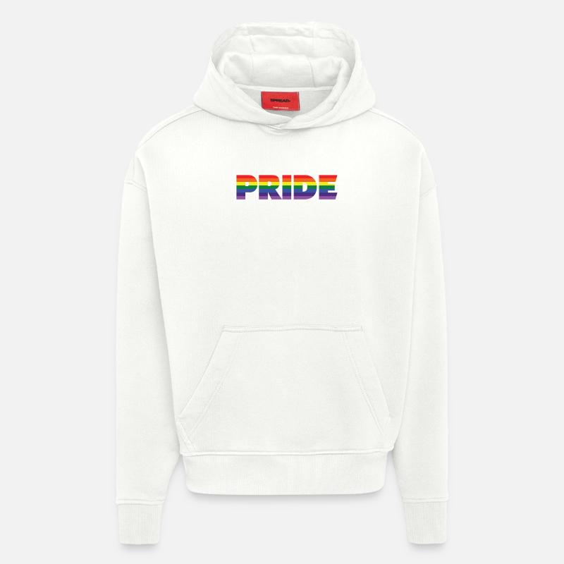 Fierté CSD - Sweat à capuche bio épais oversize fabriqué en UE - OFF WHITE
