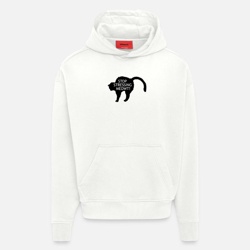 Gestresste Katze - Katzendesign Geschenkidee - Hoodie- made by SPREAD  - OFF WHITE